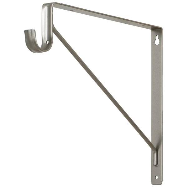 Satin Nickel Lighted Closet Rod Shelf Bracket Support